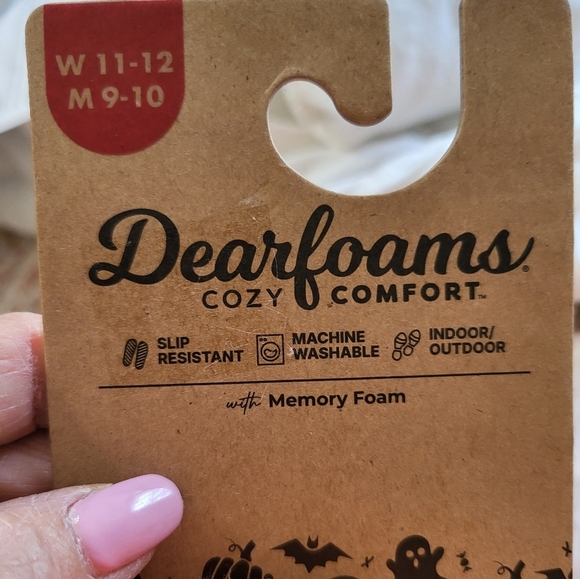 New DearfoamJack O Lantern  Face Plush Slippers Unisex W11-12 M9-10 Oran… - Picture 2 of 16